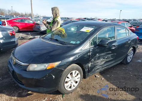 2012 Honda Civic Lx z USA, uszkodzony, nr VIN 19XFB2F5XCE345969